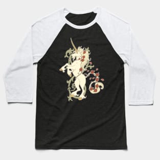 Unicorn and Rose Baseball T-Shirt